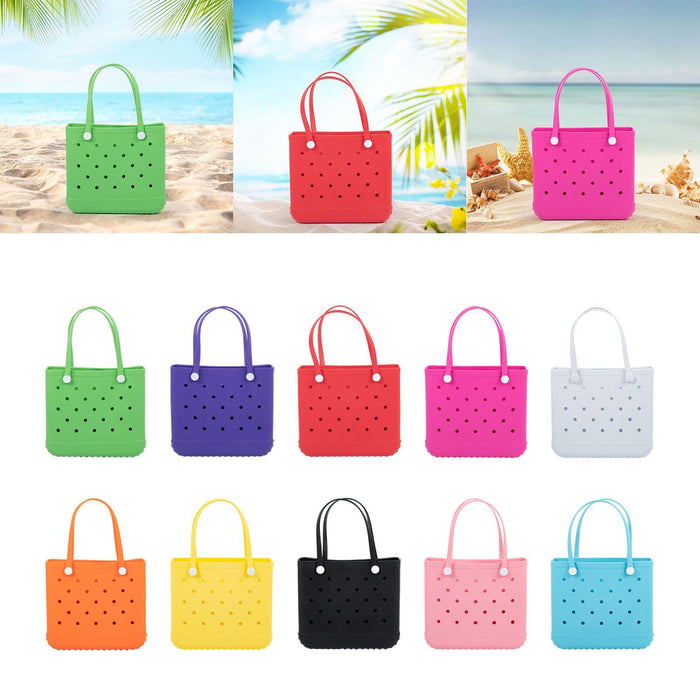 Beach Tote Bag Breathable Beach Handbag Organizer for Swimming Beach Outdoor Green