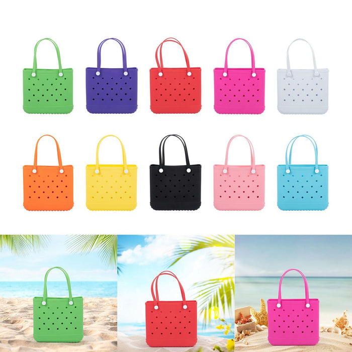 Beach Tote Bag Breathable Beach Handbag Organizer for Swimming Beach Outdoor Green