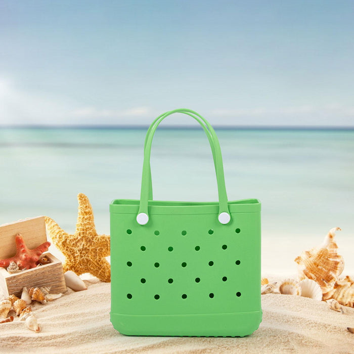 Beach Tote Bag Breathable Beach Handbag Organizer for Swimming Beach Outdoor Green