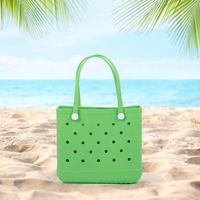 Beach Tote Bag Breathable Beach Handbag Organizer for Swimming Beach Outdoor Green