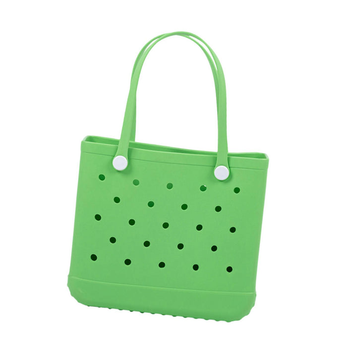 Beach Tote Bag Breathable Beach Handbag Organizer for Swimming Beach Outdoor Green