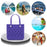 Beach Tote Bag Breathable Beach Handbag Organizer for Swimming Beach Outdoor Purple