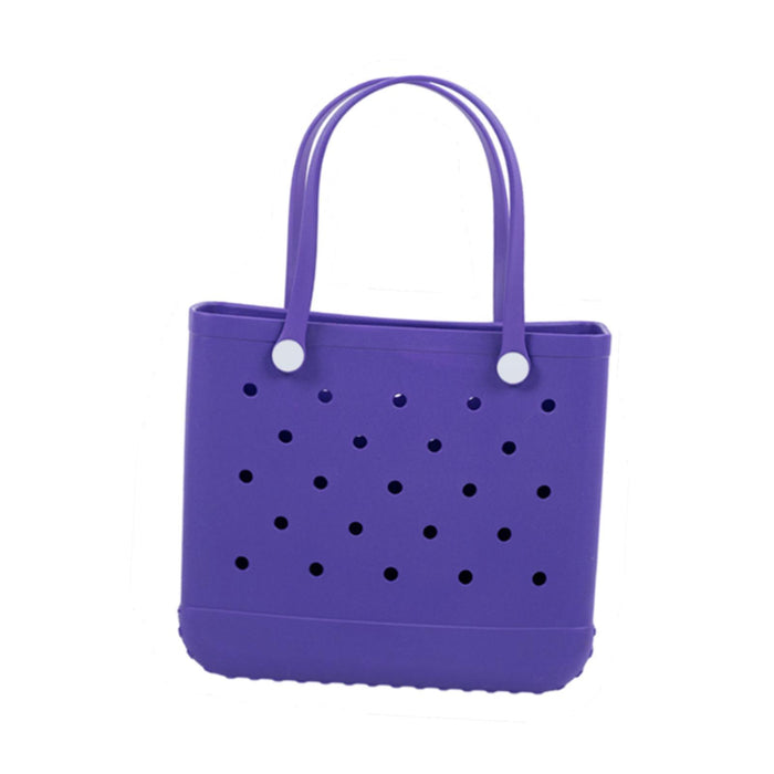 Beach Tote Bag Breathable Beach Handbag Organizer for Swimming Beach Outdoor Purple