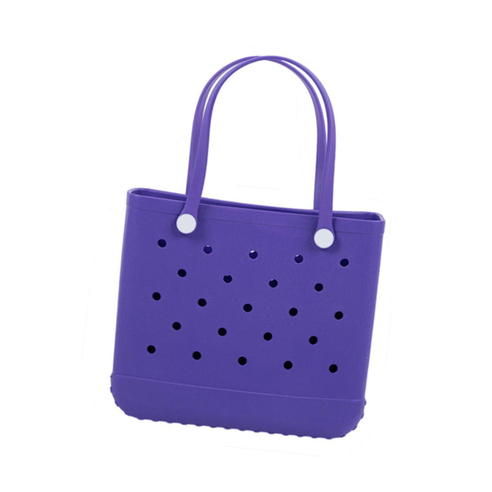 Beach Tote Bag Breathable Beach Handbag Organizer for Swimming Beach Outdoor Purple