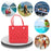 Beach Tote Bag Breathable Beach Handbag Organizer for Swimming Beach Outdoor Red