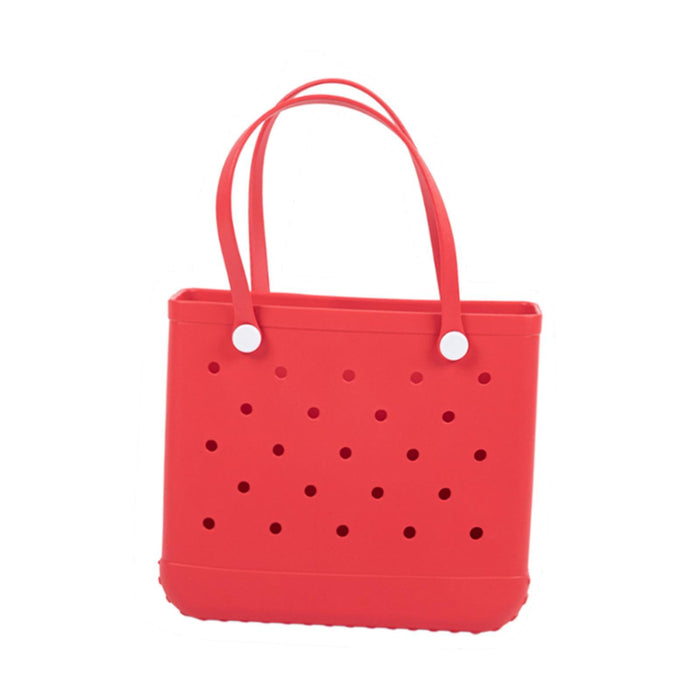 Beach Tote Bag Breathable Beach Handbag Organizer for Swimming Beach Outdoor Red