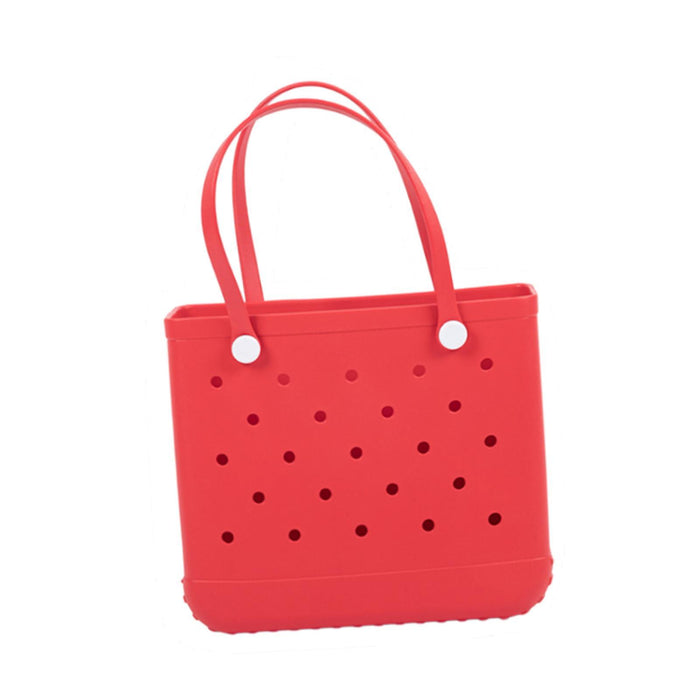 Beach Tote Bag Breathable Beach Handbag Organizer for Swimming Beach Outdoor Red