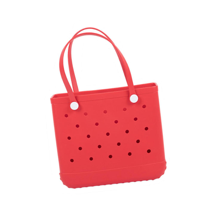 Beach Tote Bag Breathable Beach Handbag Organizer for Swimming Beach Outdoor Red