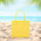 Beach Tote Bag Breathable Beach Handbag Organizer for Swimming Beach Outdoor Yellow