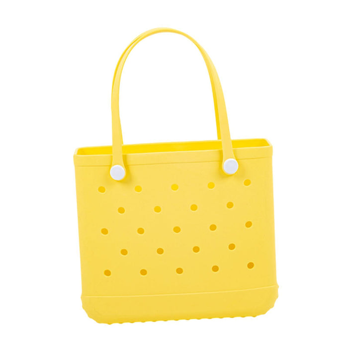 Beach Tote Bag Breathable Beach Handbag Organizer for Swimming Beach Outdoor Yellow