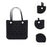 Beach Tote Bag Breathable Beach Handbag Organizer for Swimming Beach Outdoor Black