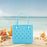 Beach Tote Bag Breathable Beach Handbag Organizer for Swimming Beach Outdoor Blue