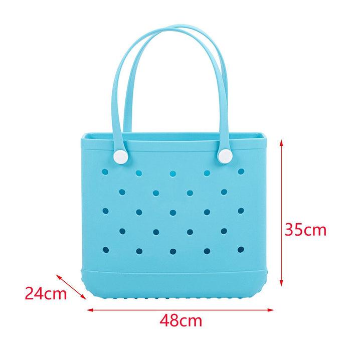 Beach Tote Bag Breathable Beach Handbag Organizer for Swimming Beach Outdoor Blue