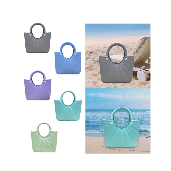 Beach Eva Bag EVA Casual Simple Handbag for Women for Party Birthday Gift Travel Apricot