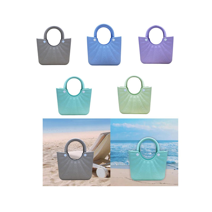 Beach Eva Bag EVA Casual Simple Handbag for Women for Party Birthday Gift Travel Apricot