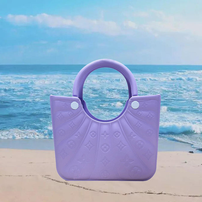 Beach Eva Bag EVA Casual Simple Handbag for Women for Party Birthday Gift Travel Purple