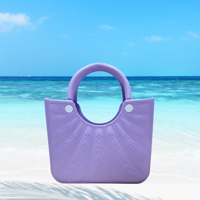 Beach Eva Bag EVA Casual Simple Handbag for Women for Party Birthday Gift Travel Purple