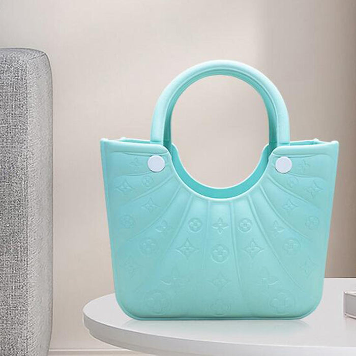 Beach Eva Bag EVA Casual Simple Handbag for Women for Party Birthday Gift Travel Green Lake