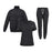 Uniform Scrub Set Nurse Top Pants Jacket for Healthcare Cosmetology Pet Shop L Black