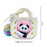 Small Purse Silicone Birthday Gift Washable with Zipper Cartoon Mini Handbag White