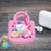 Small Purse Silicone Birthday Gift Washable with Zipper Cartoon Mini Handbag Pink