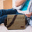 Men Shoulder Bag Zipper Canvas Business Computer Bag for Camping Cycling Gym Khaki