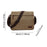 Men Shoulder Bag Zipper Canvas Business Computer Bag for Camping Cycling Gym Khaki