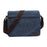 Crofta Men Shoulder Bag Zipper Canvas Business Computer Bag for Camping Cycling Gym Deep Blue