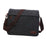 Crofta Men Shoulder Bag Zipper Canvas Business Computer Bag for Camping Cycling Gym Black