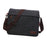 Crofta Men Shoulder Bag Zipper Canvas Business Computer Bag for Camping Cycling Gym Black