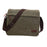 Crofta Men Shoulder Bag Zipper Canvas Business Computer Bag for Camping Cycling Gym Green