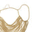 Beaded Body Chain Trendy Sleeveless Bikini Chain for Wedding Disco Halloween Gold