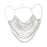 Beaded Body Chain Trendy Sleeveless Bikini Chain for Wedding Disco Halloween White