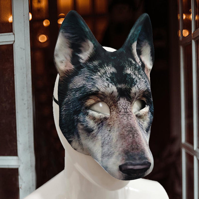 Wolf Head Mask for Fancy Dress Party Party Spoofs Cosplay Gray