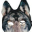 Wolf Head Mask for Fancy Dress Party Party Spoofs Cosplay Gray