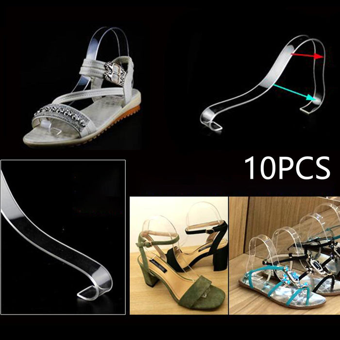 10 Pieces Acrylic Shoe Stand Support Shoe Support for Cloakroom Bedroom Mall