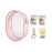 Clear Figure Display Bag PVC Backpack Decor Zipper Closure Doll Display Case Light Pink