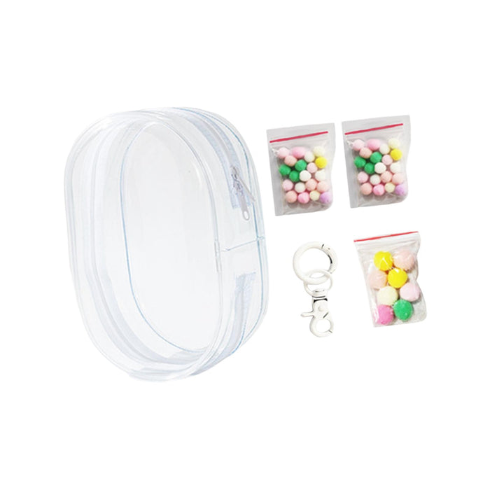 Clear Figure Display Bag PVC Backpack Decor Zipper Closure Doll Display Case White