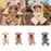 Womens Hoodie Scarf Hooded Hat Neck Warmer 2 in 1 Bear Ear Hat New Year Gift Beige