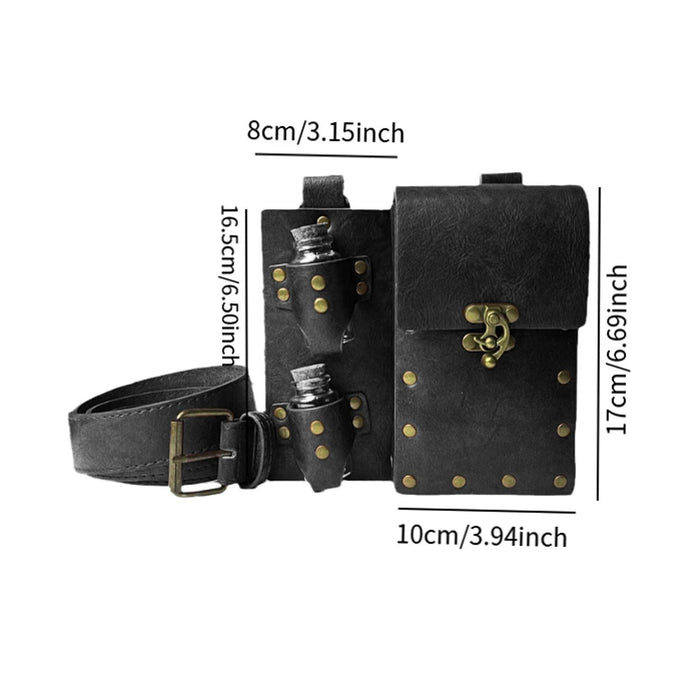 Medieval Alchemy Belt Bag Casual Fanny Pack Phone Holder for Casual Festival Black