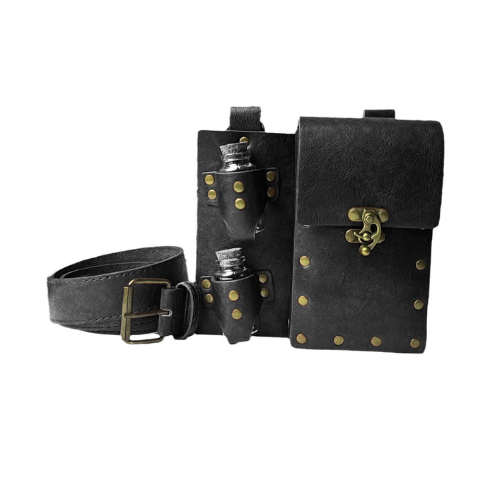 Medieval Alchemy Belt Bag Casual Fanny Pack Phone Holder for Casual Festival Black