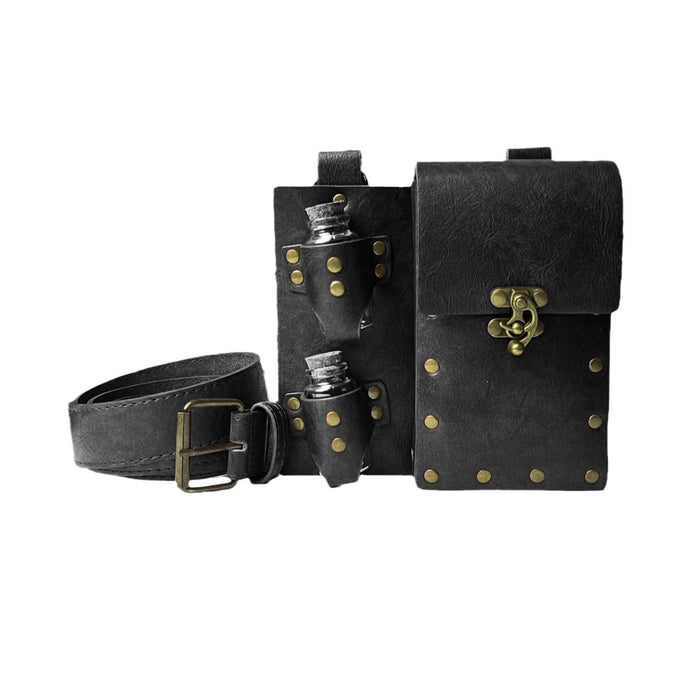 Medieval Alchemy Belt Bag Casual Fanny Pack Phone Holder for Casual Festival Black