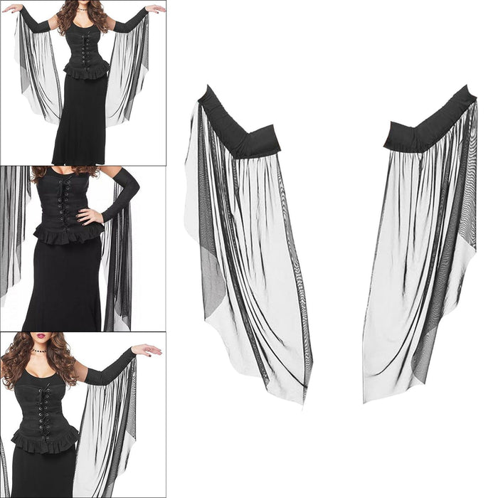 Witch Mesh Long Sleeves Halloween Costume Sleeves for Party Cosplay Carnival