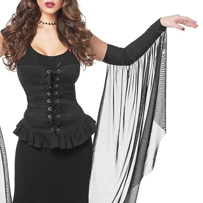 Witch Mesh Long Sleeves Halloween Costume Sleeves for Party Cosplay Carnival