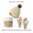 Winter Hat Scarf Gloves Set Winter Cap Neck Warmer for Running Skiing Hiking Beige