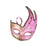 Masquerade Mask with Strap Fancy Dress Half Face Mask for Men Festival Party Pink