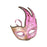 Masquerade Mask with Strap Fancy Dress Half Face Mask for Men Festival Party Pink