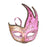 Masquerade Mask with Strap Fancy Dress Half Face Mask for Men Festival Party Pink