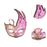 Masquerade Mask with Strap Fancy Dress Half Face Mask for Men Festival Party Pink