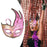 Masquerade Mask with Strap Fancy Dress Half Face Mask for Men Festival Party Pink